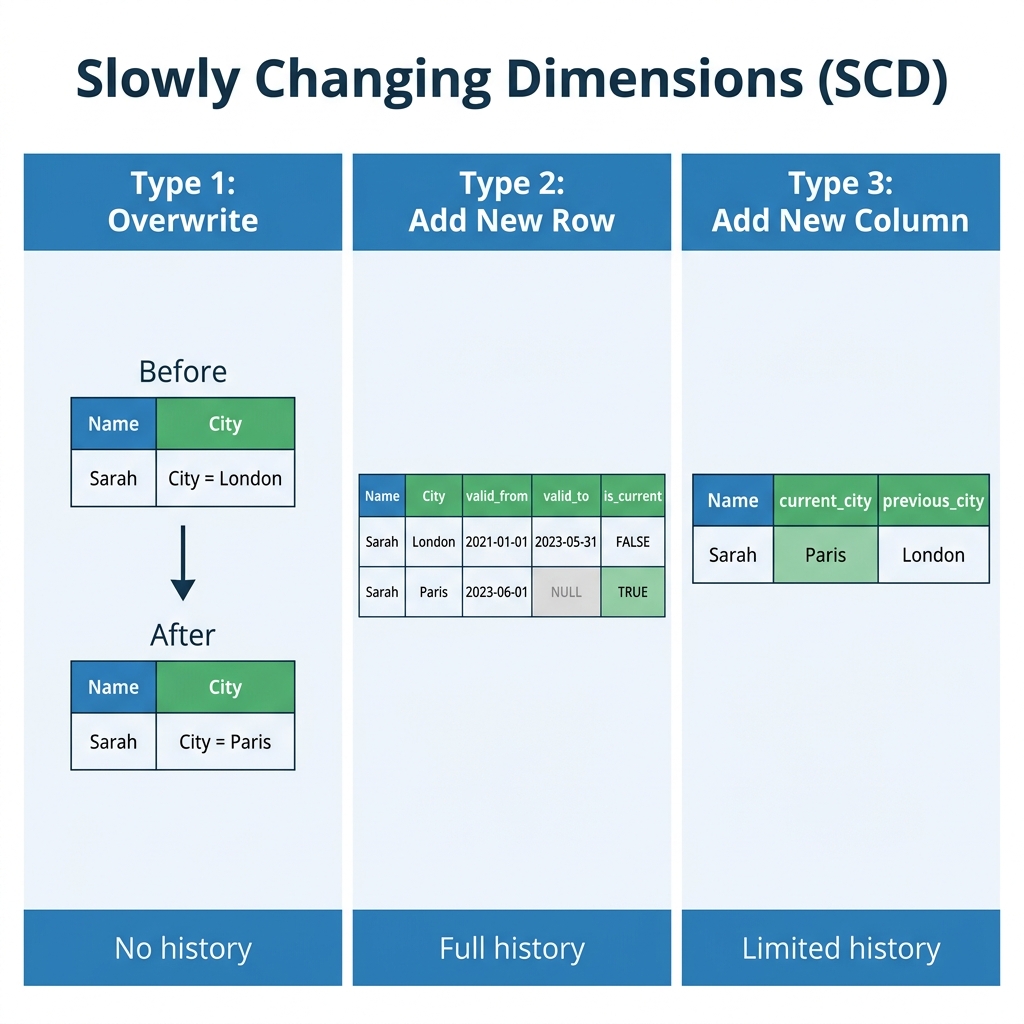 Slowly Changing Dimensions